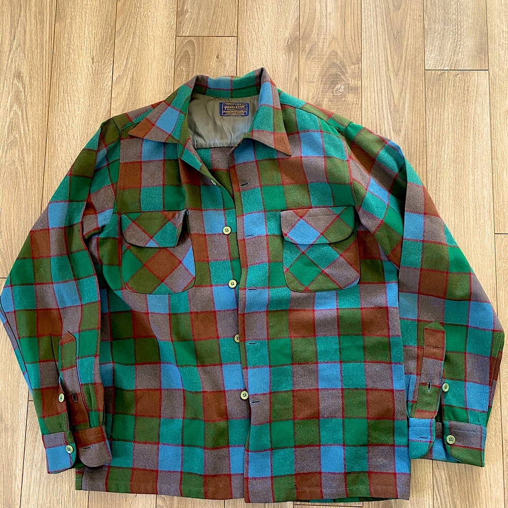 Pendleton Vintage Wool Flannel Shirt, rare colors